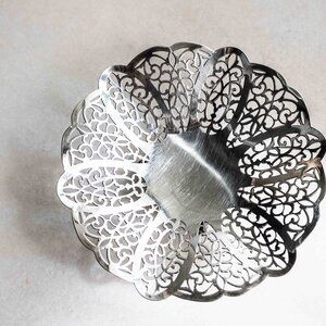 Vintage pierced silver-plated bowl from the Lovelace collection